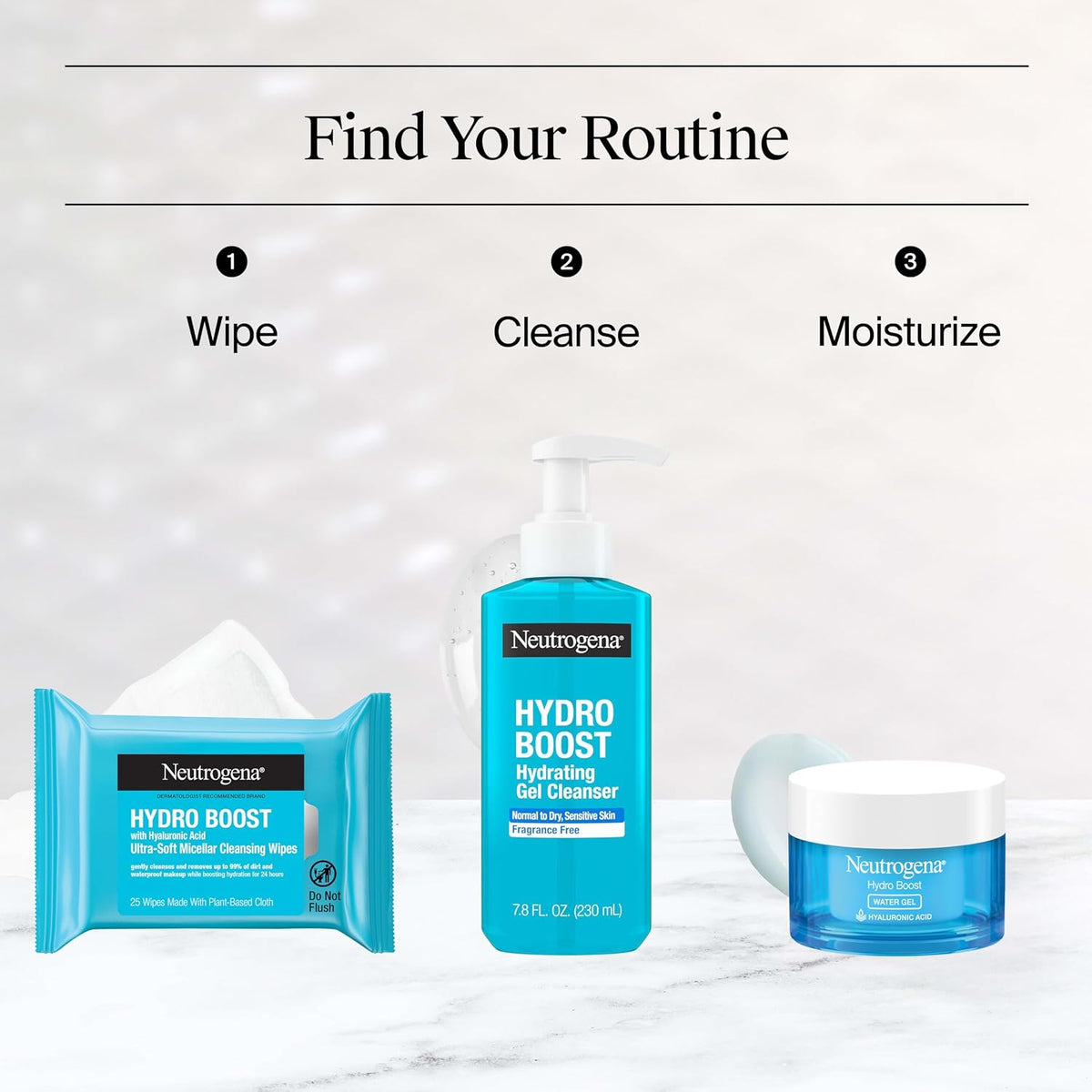 Neutrogena Hydro Boost Cleansing Wipes Makeup Remover, 25 Ct