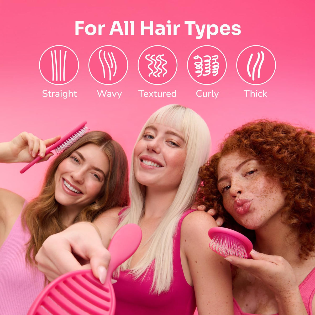 Wet Brush Original Detangler Hair Brush, Sky, For All Hair Textures