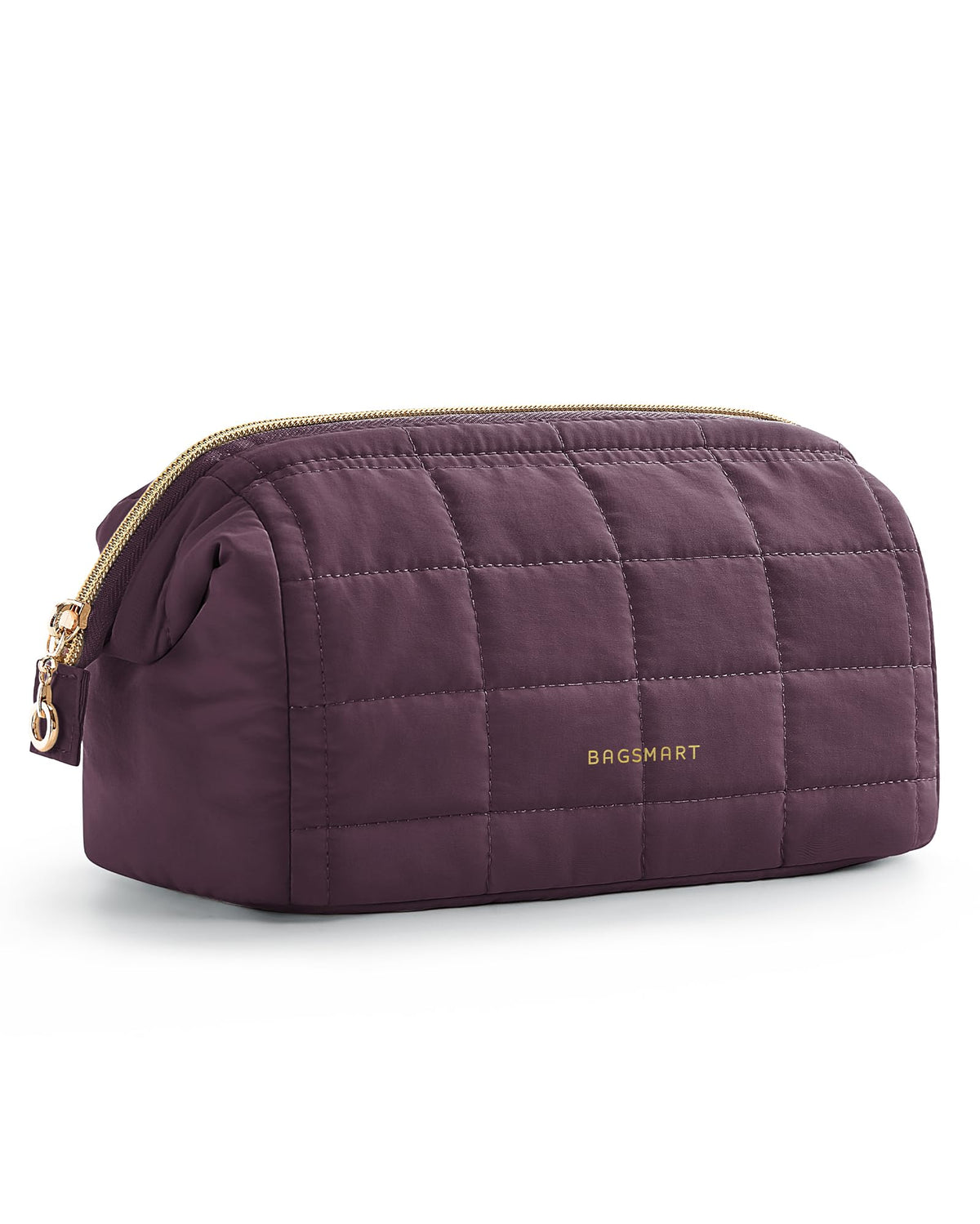 BAGSMART Makeup Bag Travel Toiletry Bag, Wide-open Zipper Pouch, Pink