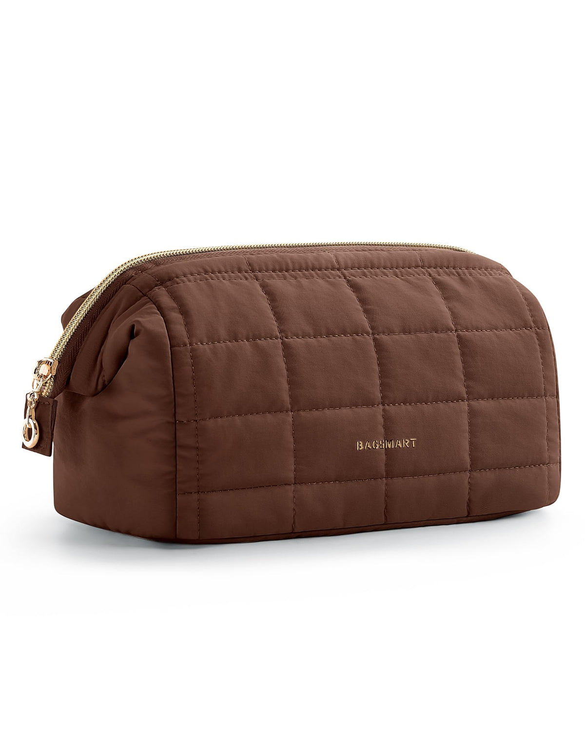 BAGSMART Makeup Bag Travel Toiletry Bag, Wide-open Zipper Pouch, Pink
