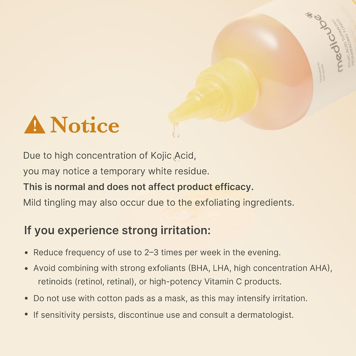 medicube Kojic Acid Turmeric Smoothing Toner for Face & Body