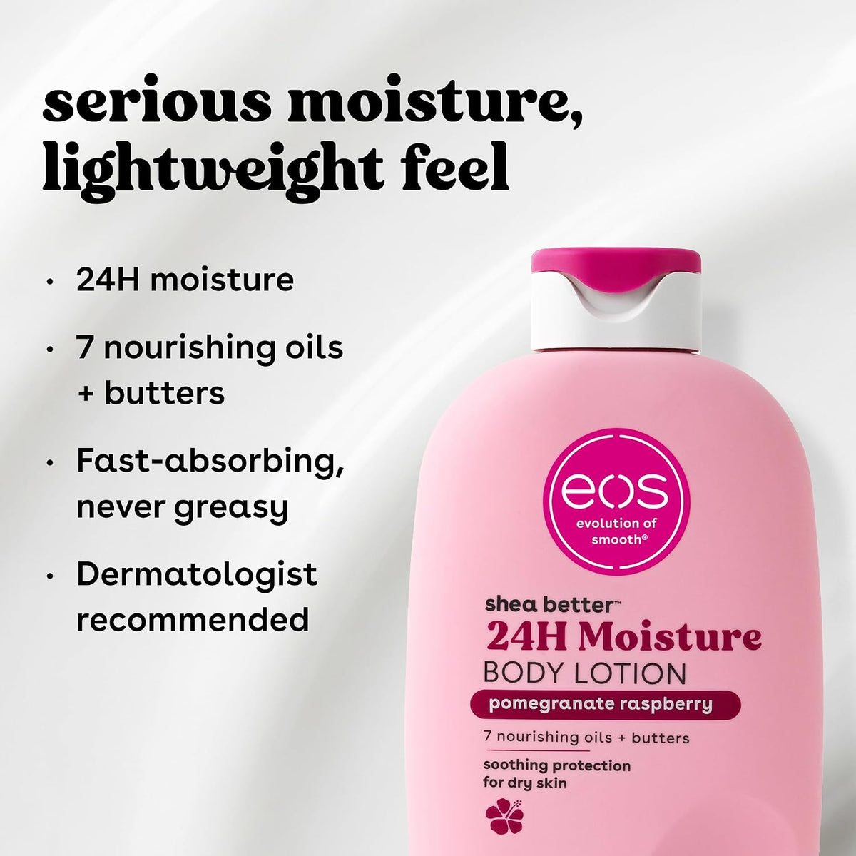 eos 24H Moisture Shea Better Body Lotion- Pomegranate Raspberry, 16 fl oz