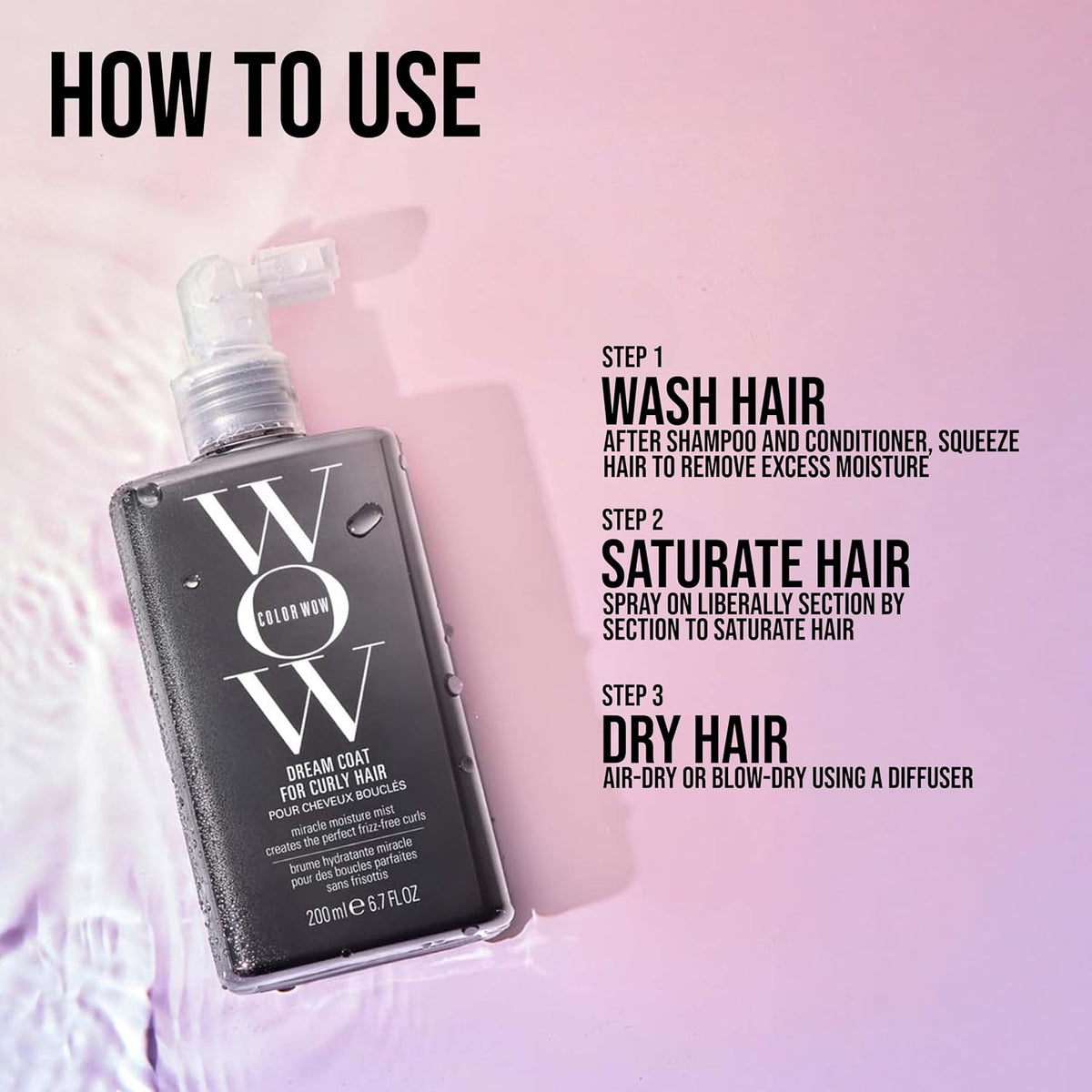 COLOR WOW Dream Coat for Curly Hair – Anti-Frizz Curl and Wave Spray