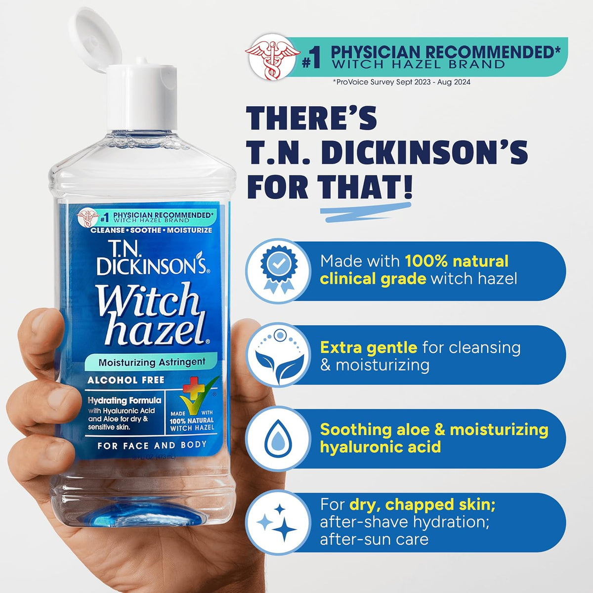 Alcohol-Free Witch Hazel Moisturizing Astringent Toner (16 Fl Oz) | speso tech