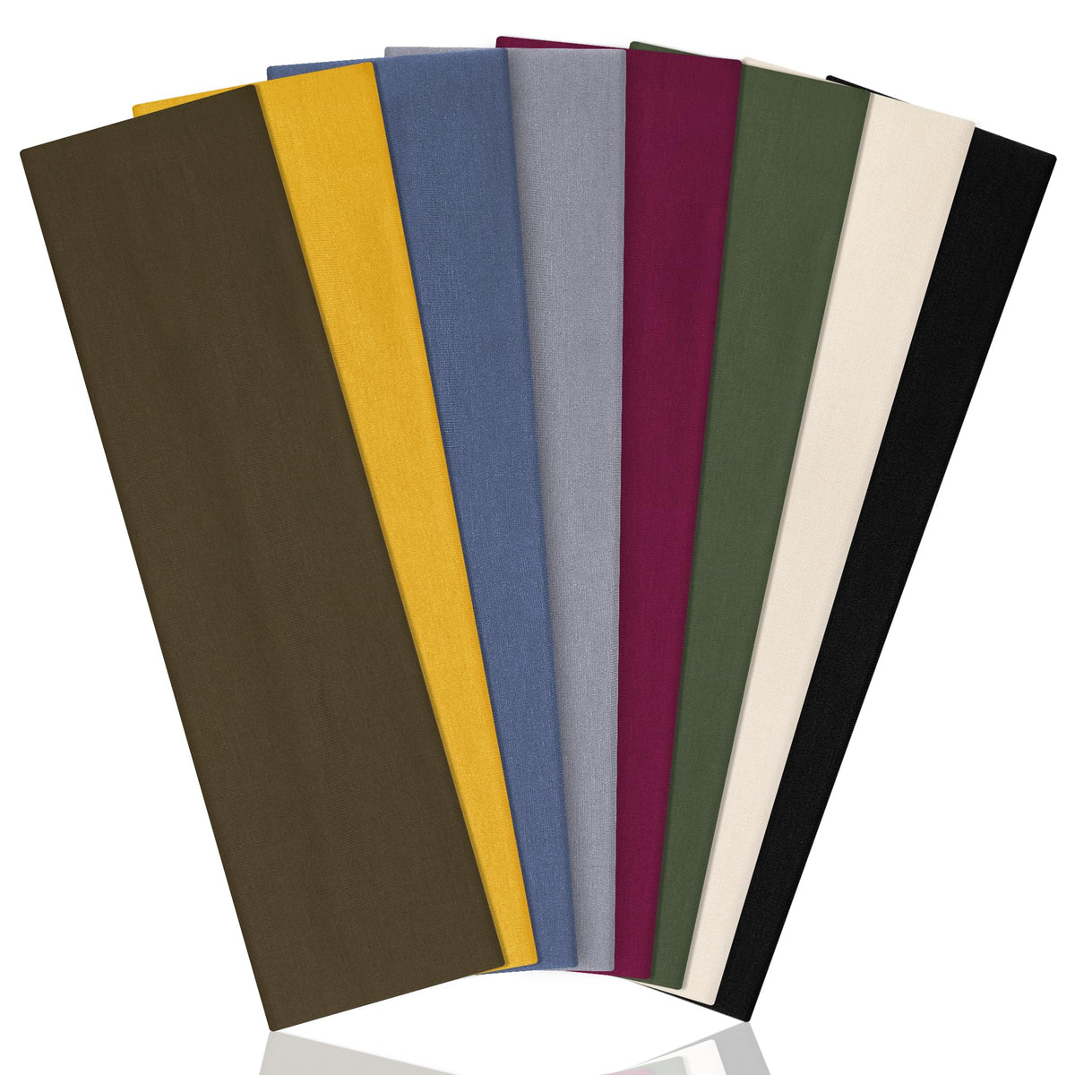 Ztomine Headbands for Women, 8pcs Stretchy Non Slip Soft Cotton Cloth Hair Bands for Sports, Workout, Yoga and Running
