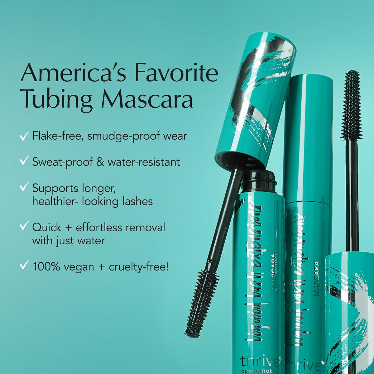 Thrive Causemetics Liquid Lash Extensions Mascara, Rich Black Shade