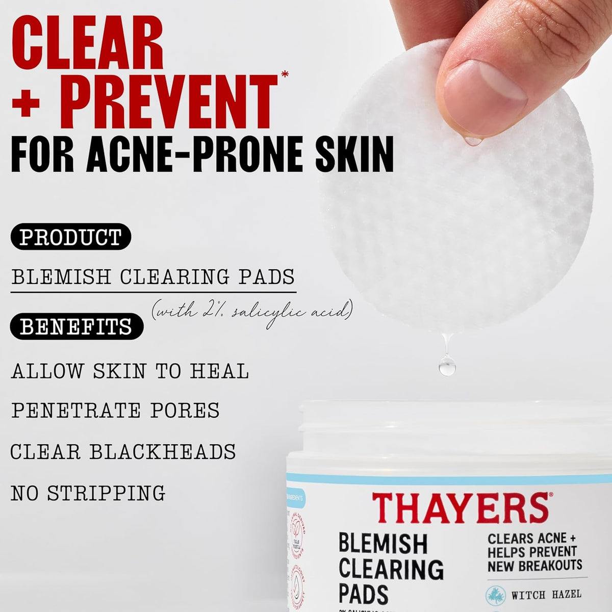 2% Salicylic Acid & Witch Hazel Clarifying Toner Pads (60 Ct) | speso tech