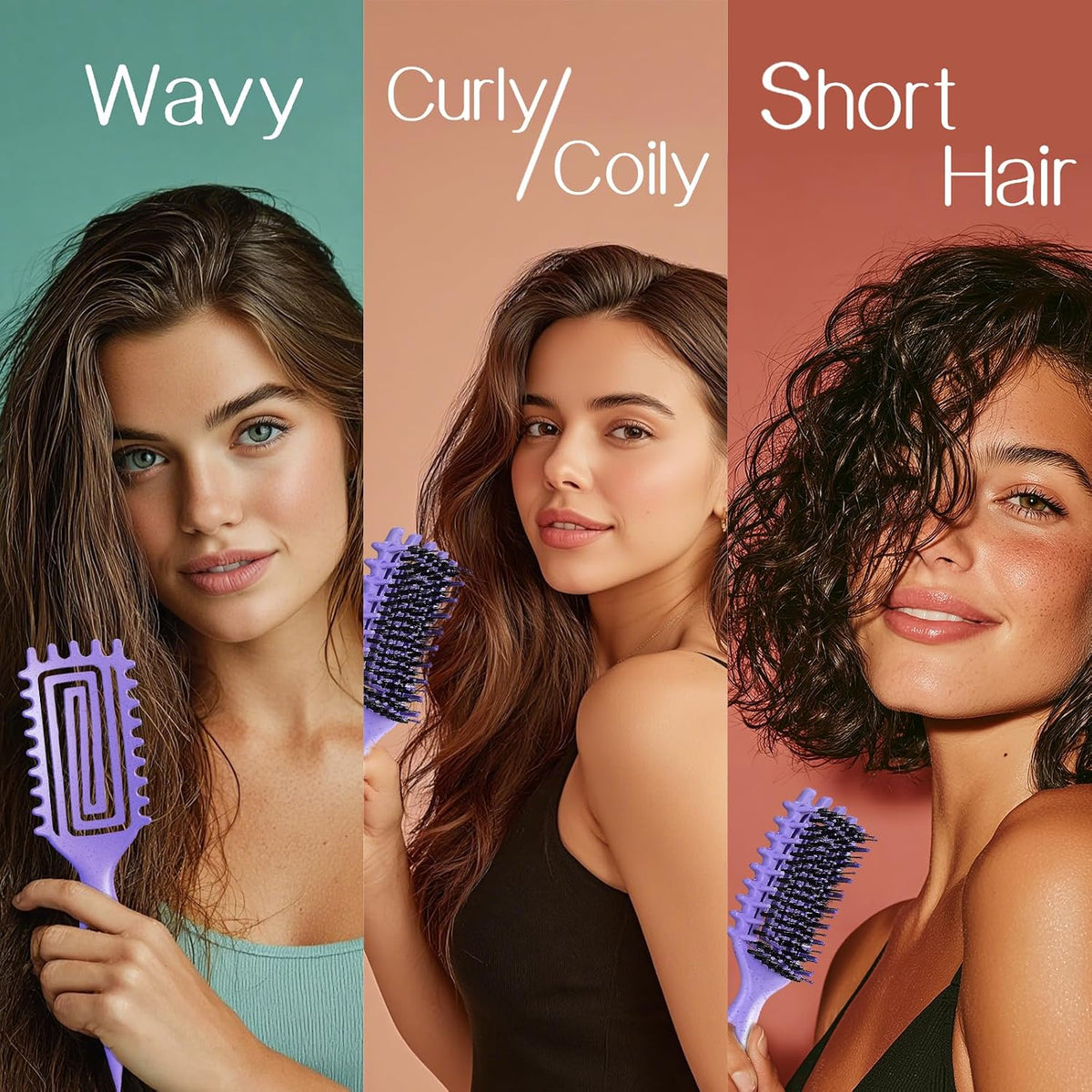 Curly Hair Brush, Curl Brush for Wet & Dry Hair