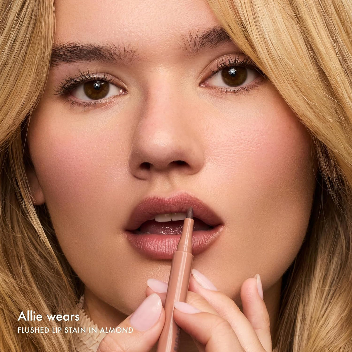 Summer Fridays Flushed Lip Stain Liner, 12hr Wear & Transfer-Proof, Almond