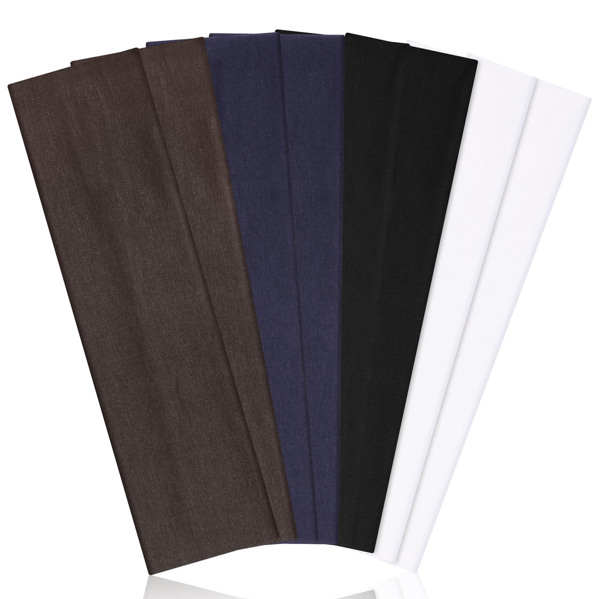 Ztomine Headbands for Women, 8pcs Stretchy Non Slip Soft Cotton Cloth Hair Bands for Sports, Workout, Yoga and Running