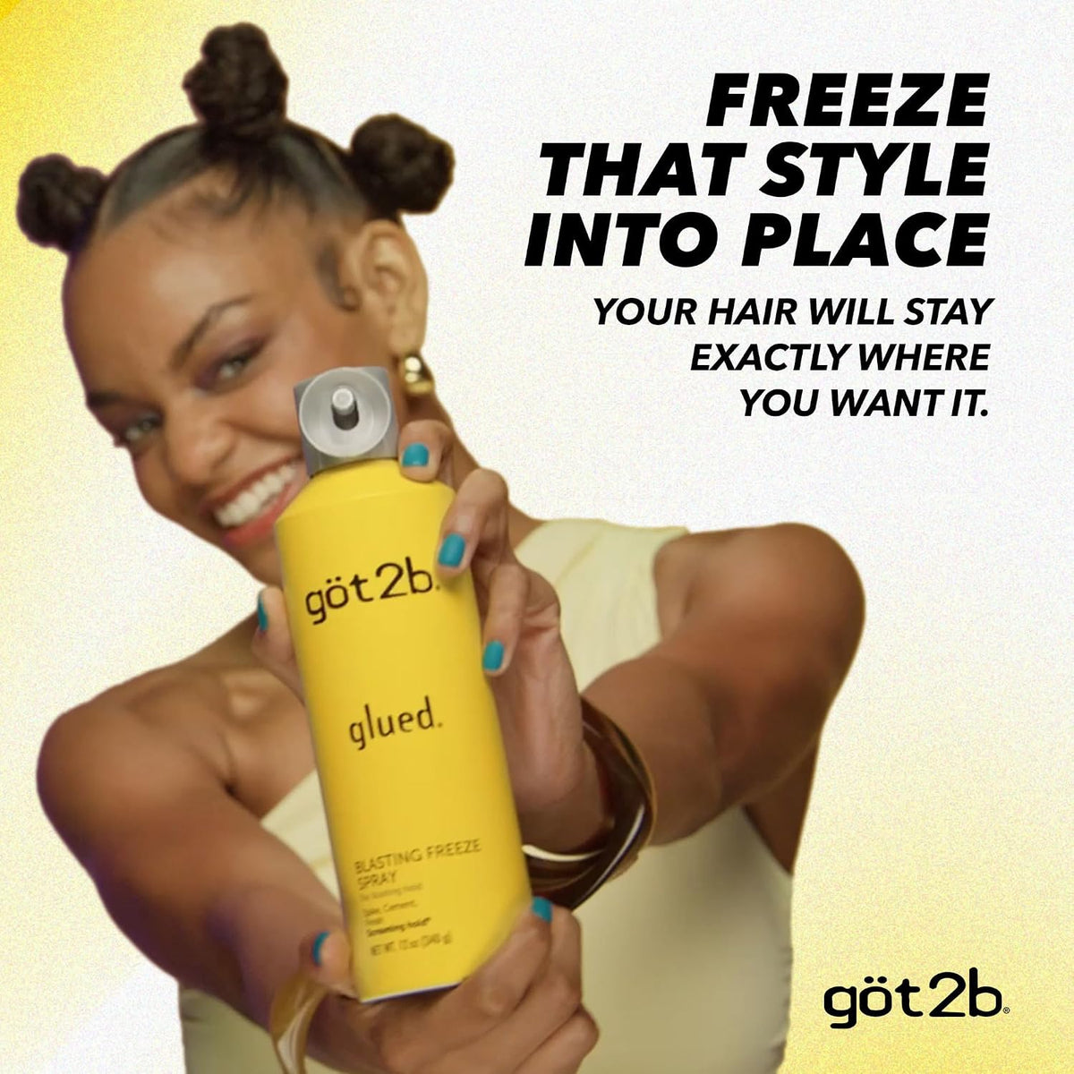 Got2B Glued Blasting Freeze Hairspray, 12 oz, 2-Pack, Strong Hold