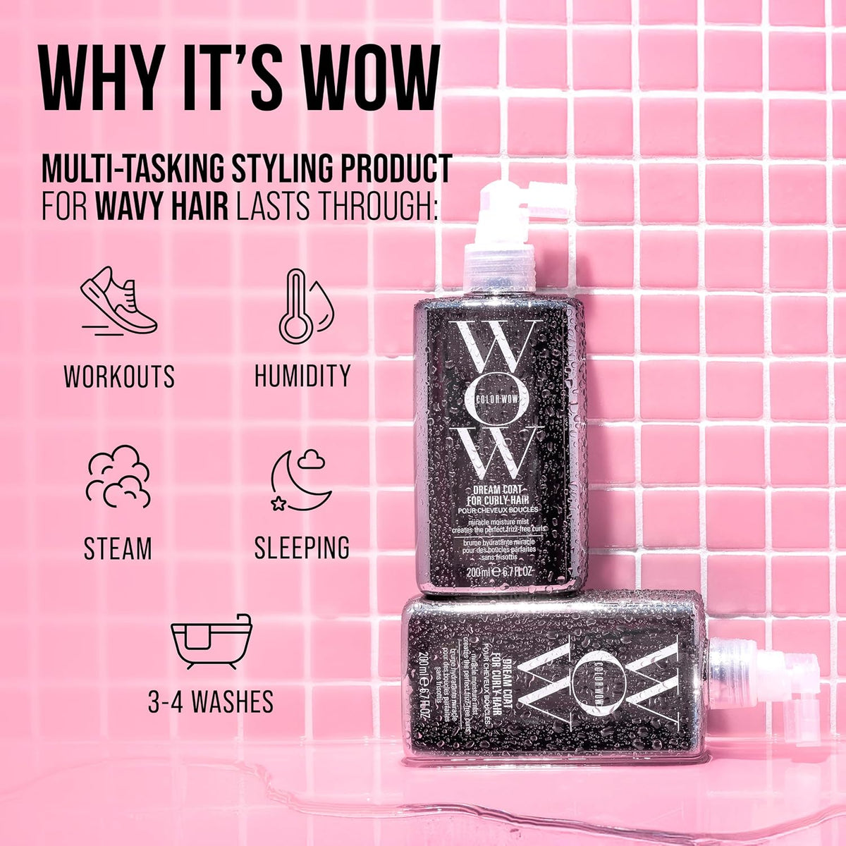 COLOR WOW Dream Coat for Curly Hair – Anti-Frizz Curl and Wave Spray