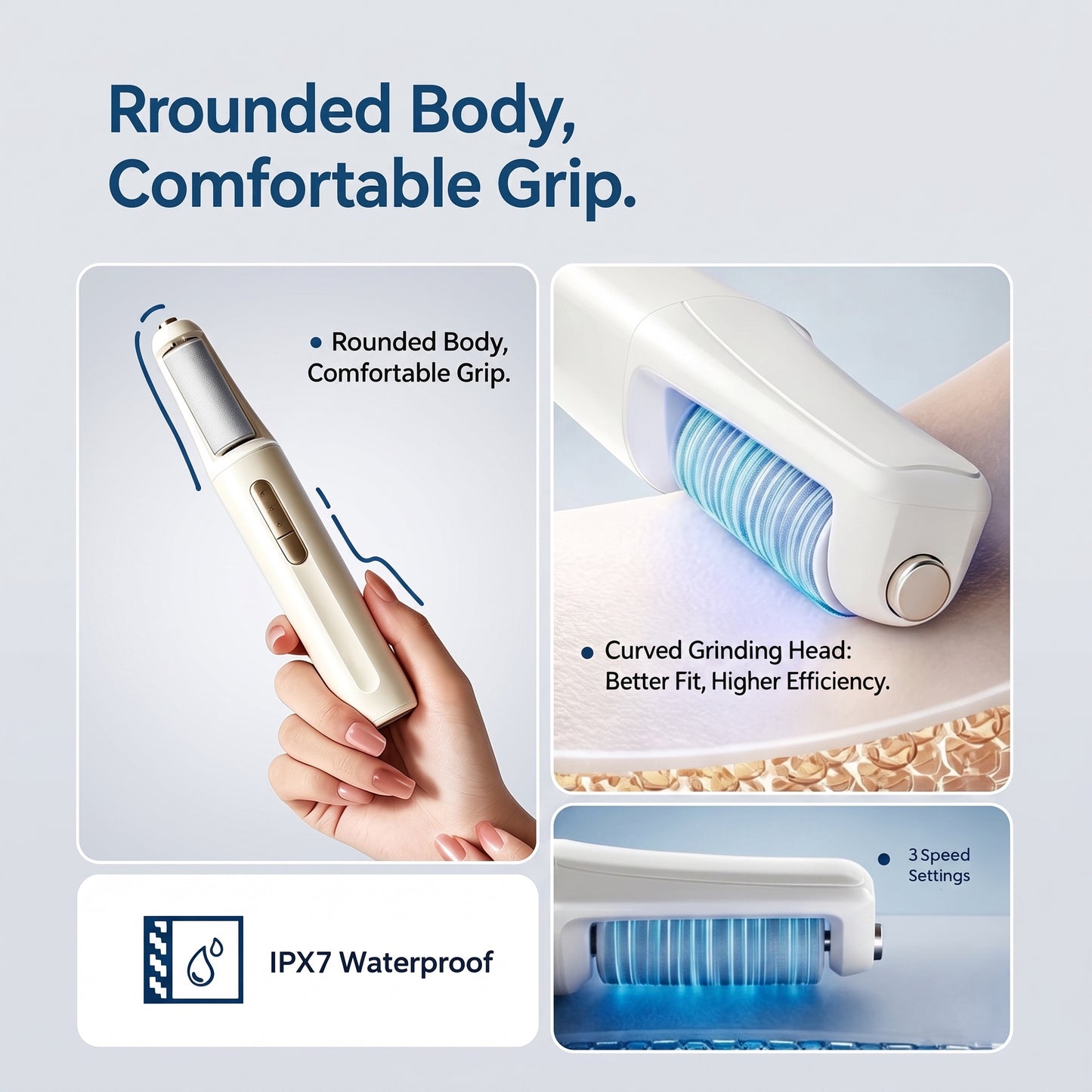 Rechargeable Foot Care Tool - Portable Pedicure Comfort Device