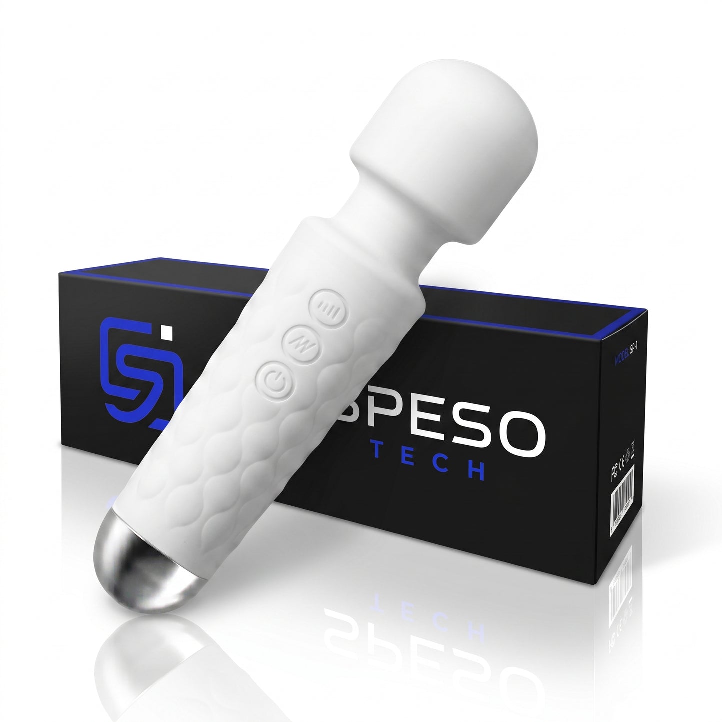 Mini Portable Handheld Massager - 8 Speeds & 20 Modes | White
