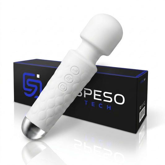 Mini Portable Handheld Massager - 8 Speeds & 20 Modes | White